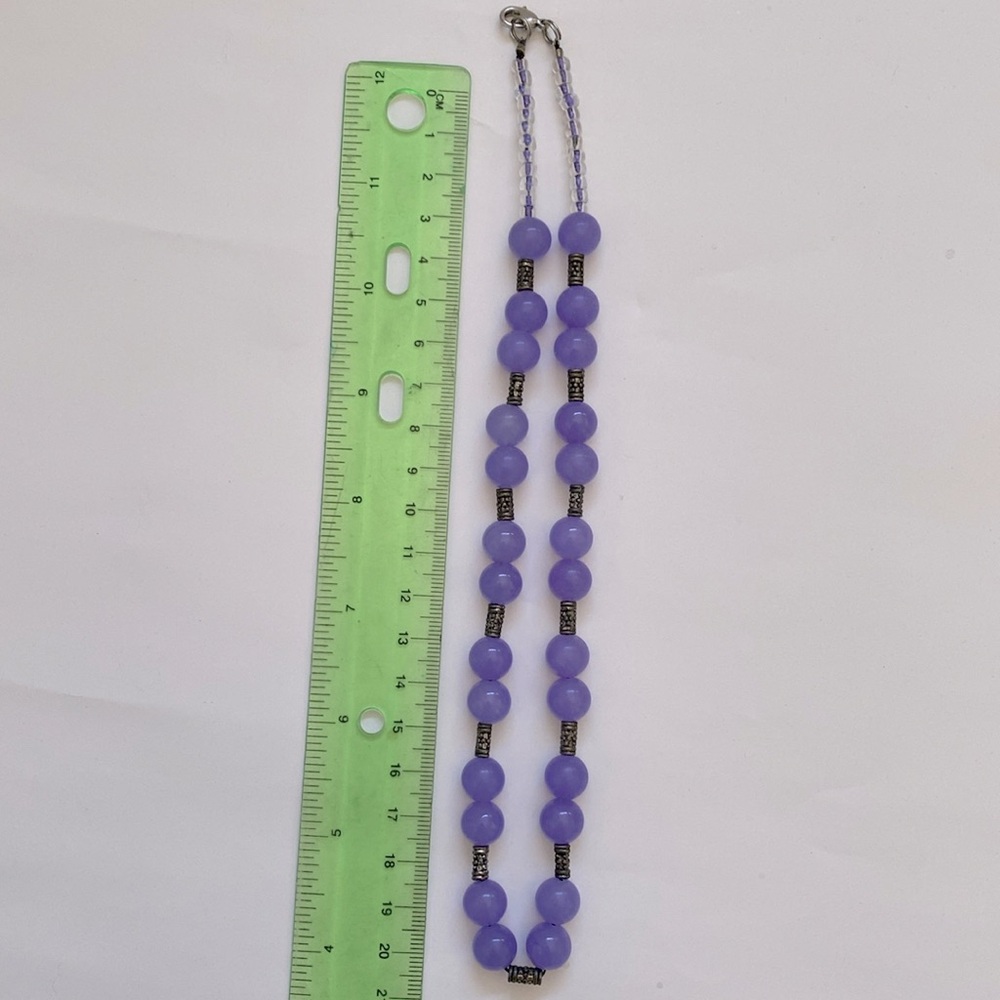 Semi-Precious Beaded Necklace Lilac